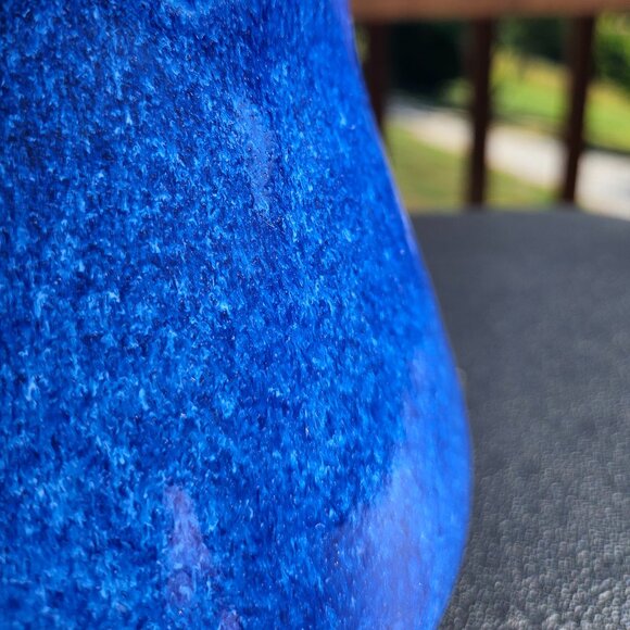 Vintage 2003 Pigeon River Pottery Handmade Blue Marble Glazed 7 Inch Pitcher - Picture 5 of 16